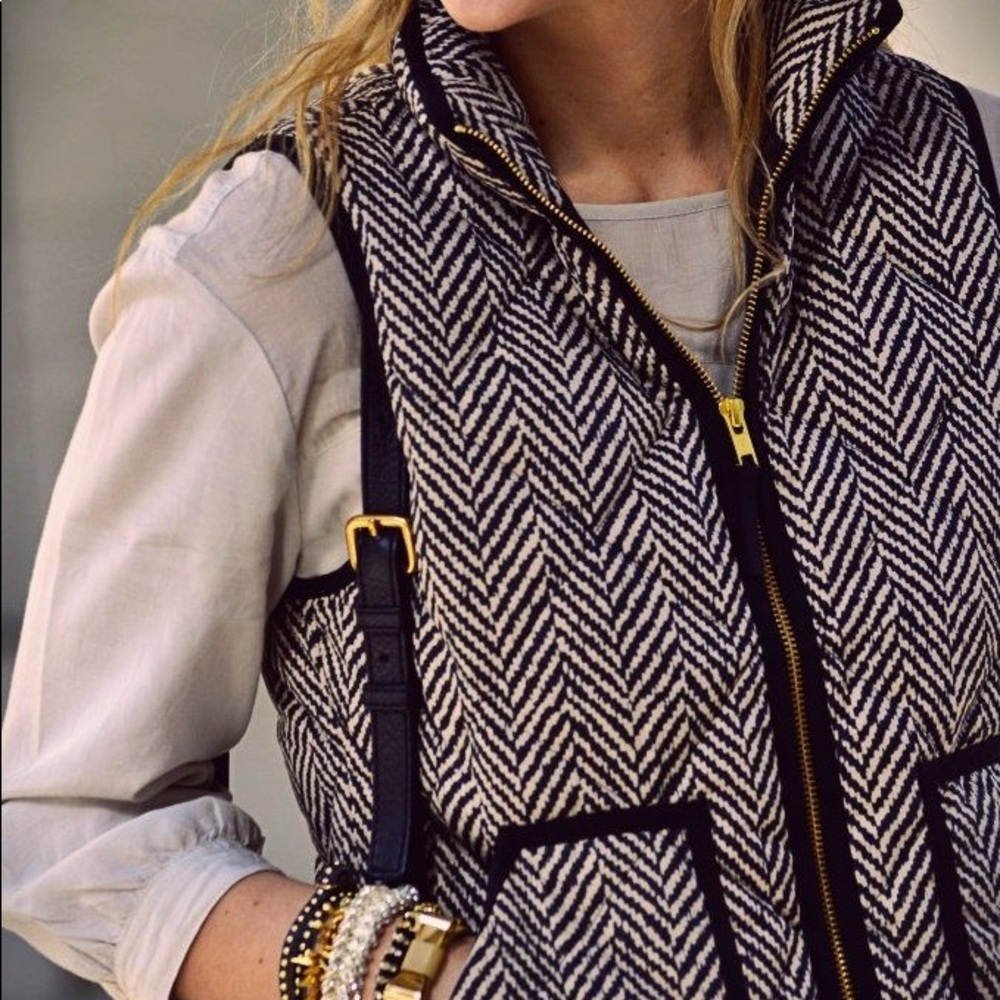 JCREW Chevron Down Puffer Vest